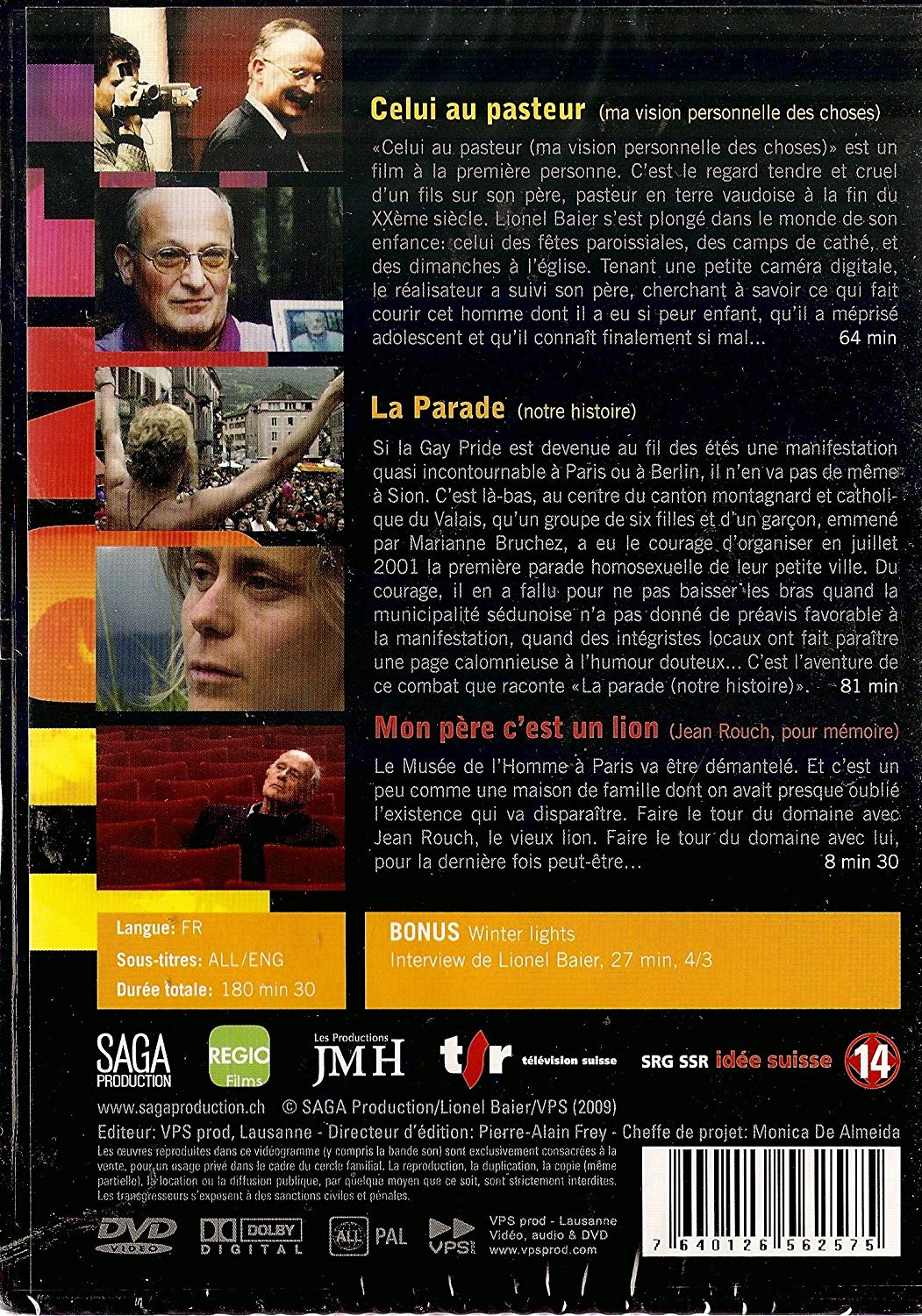 Celui au pasteur <br/>La parade <br/>Mon père c'est un lion